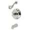 Kingston Brass KB2636DX Pressure Balance Tub and Shower Faucet, Polished Nickel KB2636DX - alternate 1